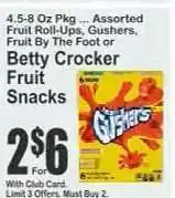 Key Food Betty Crocker Fruit Snacks offer