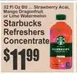 Key Food Starbucks Refreshers Concentrate offer
