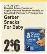 Key Food Gerber Snacks For Baby offer