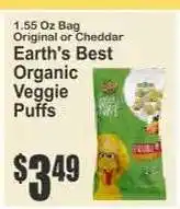 Key Food Earth's Best Organic Veggie Puffs offer