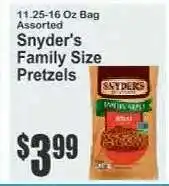 Key Food Snyder's Family Size Pretzels offer