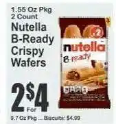 Key Food Nutella B-Ready Crispy Wafers offer