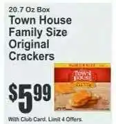 Key Food Town House Family Size Original Crackers offer