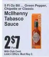 Key Food McIlhenny Tabasco Sauce offer