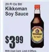 Key Food Kikkoman Soy Sauce offer