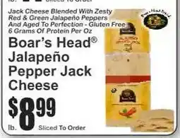 Key Food Boar’s Head Jalapeño Pepper Jack Cheese offer