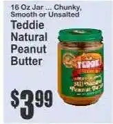 Key Food Teddie Natural Peanut Butter offer