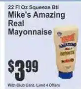 Key Food Mike's Amazing Real Mayonnaise offer