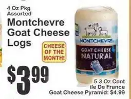 Key Food Montchevre Goat Cheese Logs offer