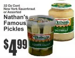 Key Food Nathan's Famous Pickles offer