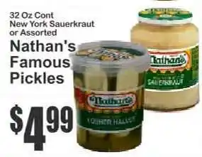 Key Food Nathan's Famous Pickles offer