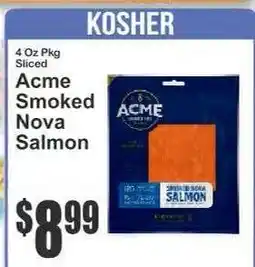 Key Food ACME Smoked Nova Salmon offer