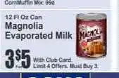Key Food Magnolia Evaporated Milk offer