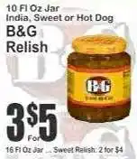 Key Food B & G Relish offer