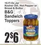 Key Food B&G Sandwich Toppers offer