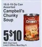 Key Food Campbell's Chunky Soup offer