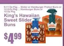 Key Food King's Hawaiian Sweet Slider Buns offer