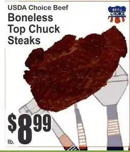 Key Food USDA Choice Beef Boneless Top Chuck Steaks offer