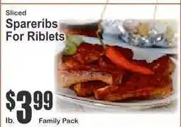 Key Food Sliced Spareribs For Riblets offer