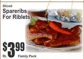 Key Food Sliced Spareribs For Riblets offer