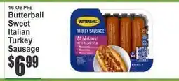 Key Food Butterball Sweet Italian Turkey Sausage offer