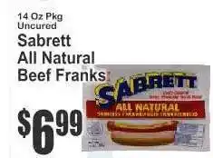 Key Food Sabrett All Natural Beef Franks offer
