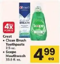 ACME Crest Clean Brush Toothpaste offer