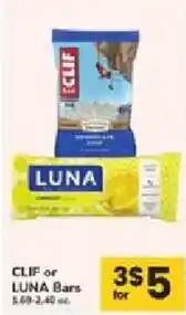 ACME Clif or Luna Bars offer