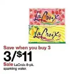Target LaCroix sparkling water offer
