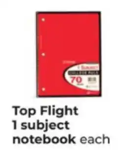 Hy-Vee Top Flight 1 subject notebook offer