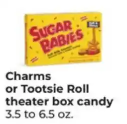 Hy-Vee Sugar Babies Charms or Tootsie Roll theater box candy offer