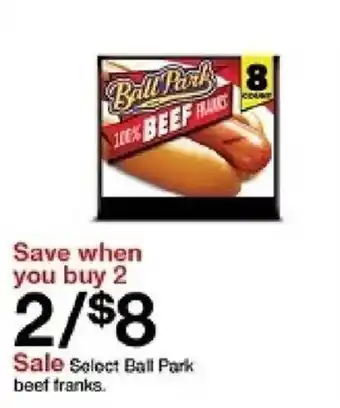 Select Ball Park beef franks