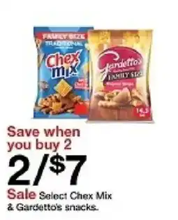 Target Select Chex Mix & Gardetto's snacks offer