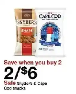 Target Snyder's & Cape Cod snacks offer