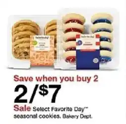 Target Select Favorite Day seasonal cookies offer
