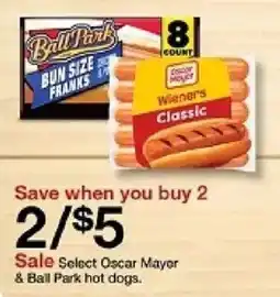 Target Select Oscar Mayer & Ball Park hot dogs offer