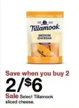 Target Select Tillamook sliced cheese offer