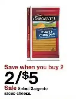 Target Select Sargento sliced cheese offer