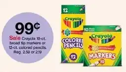 Target Crayola colored pencils or markers offer