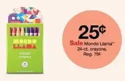 Target Mondo Llama classic crayons offer