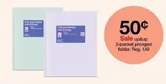 Up&up 2-pocket pronged folder