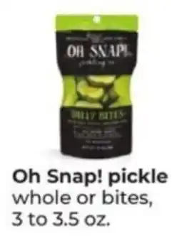 Hy-Vee Oh Snap! pickle whole or bites offer