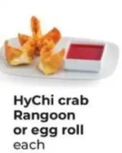 Hy-Vee HyChi crab Rangoon or egg roll offer