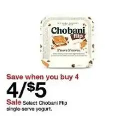 Target Select Chobani Flip single-serve yogurt offer