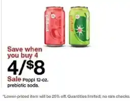 Target Poppi prebiotic soda offer
