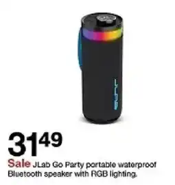 Target JLab Go Party portable waterproof Bluetooth speaker with RGB lighting offer