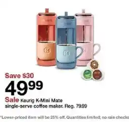 Target Keurig K-Mini Mate single-serve coffee maker offer