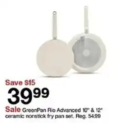 Target GreenPan Rio Advanced ceramic nonstick fry pan set offer