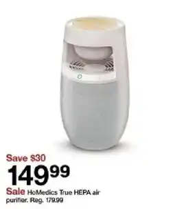 Target HoMedics True HEPA air purifier offer