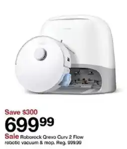 Target Roborock Qrevo Curv 2 Flow robotic vacuum & mop offer